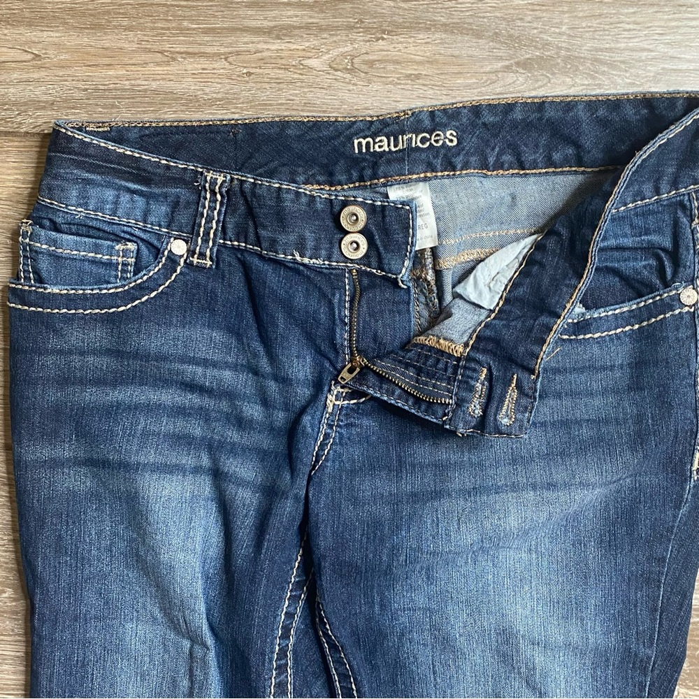 Maurices 7/8 Regular Embellished Boot Cut Jeans - Picture 3 of 9